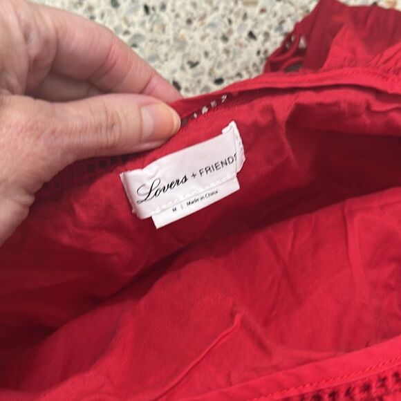 Lover Friends red crop skirt set medium m - Picture 3 of 4